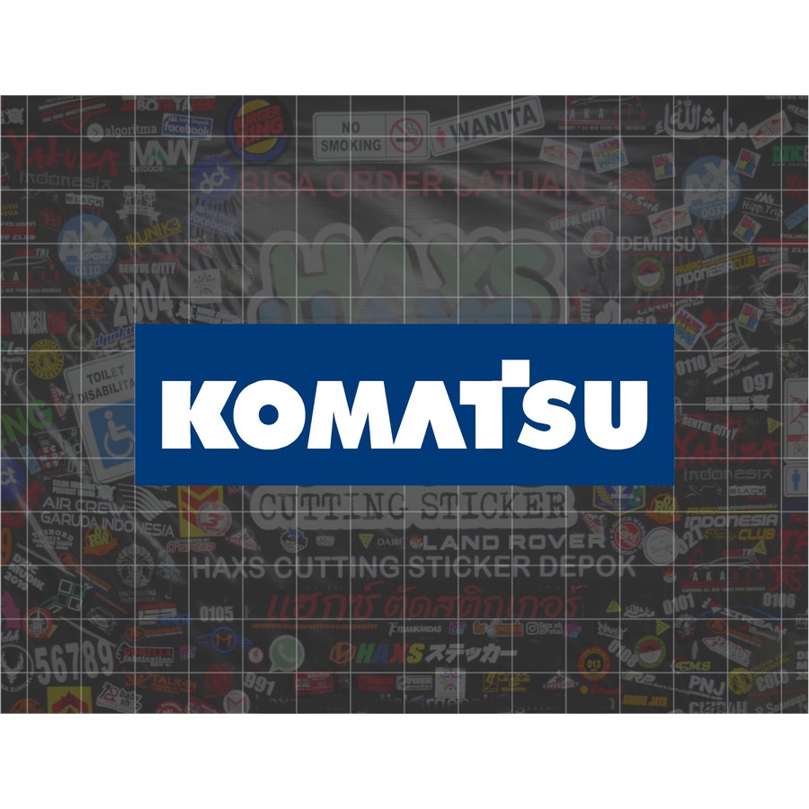 Cutting Sticker Komatsu V2 Ukuran 10 cm Untuk Motor Mobil