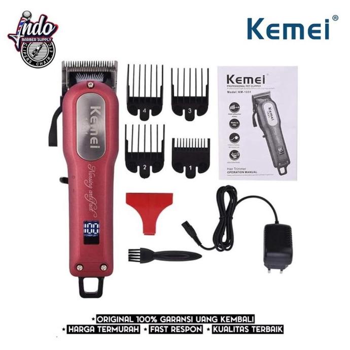 Kemei 1031 Hair Clipper Rechargeable Lithium KM 1031 Original