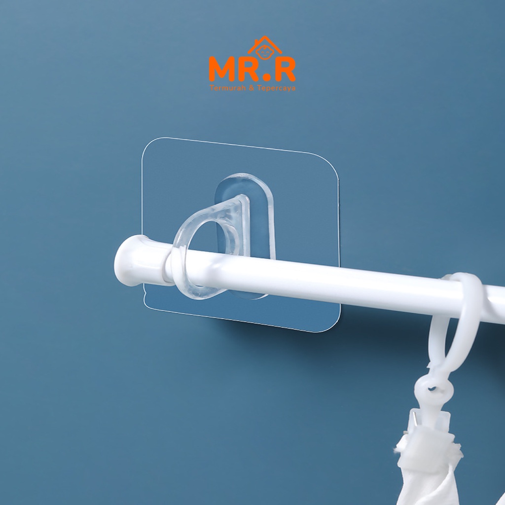 Gantungan Tempelan Dinding Pengait Model O Hook Pengait Tempel Dinding Dengan Bentuk Cincin Transparan Multifungsi