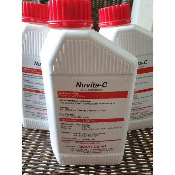 Nuvita C (vitamin C cair murni penggunaan 1 ml : 20 L)