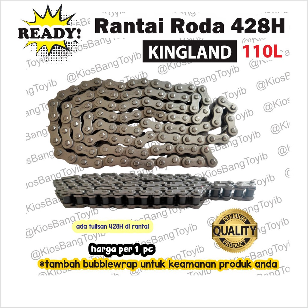 Rantai Sepeda Motor/ Rantai Roda Motor 428H - 110L (KINGLAND)