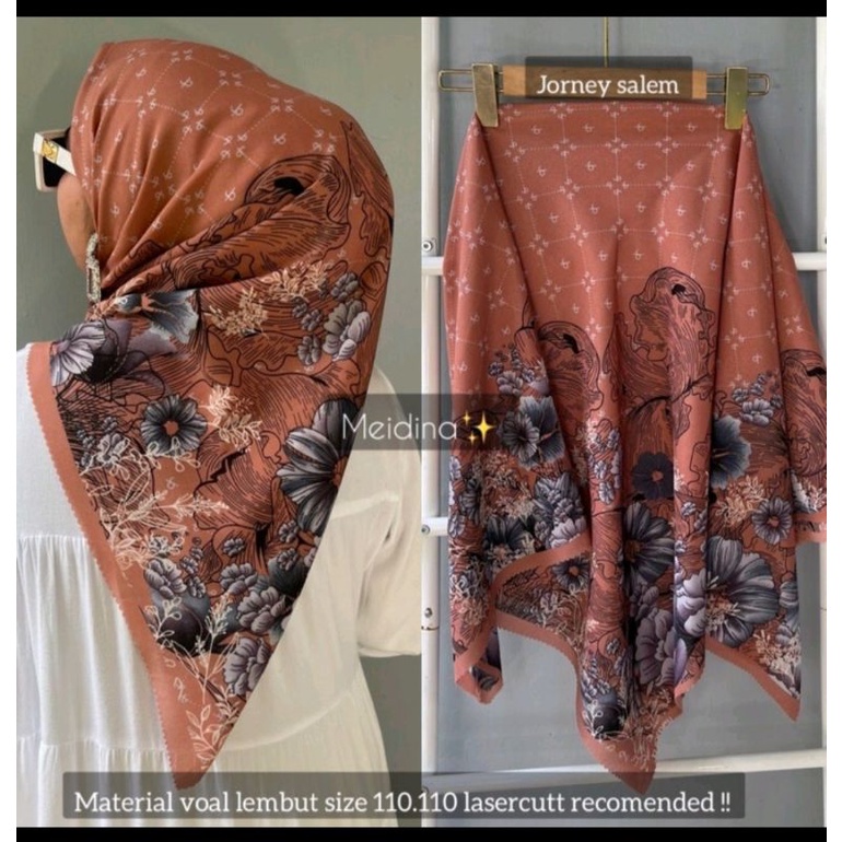 DENAY KW  / segi empat motif / segi empat voal / voal motif / Voal segi empat premium