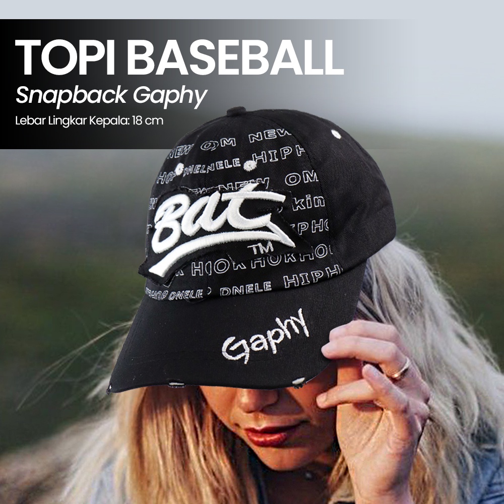 Topi Baseball Snapback Graphy - OMFH5DBK Black