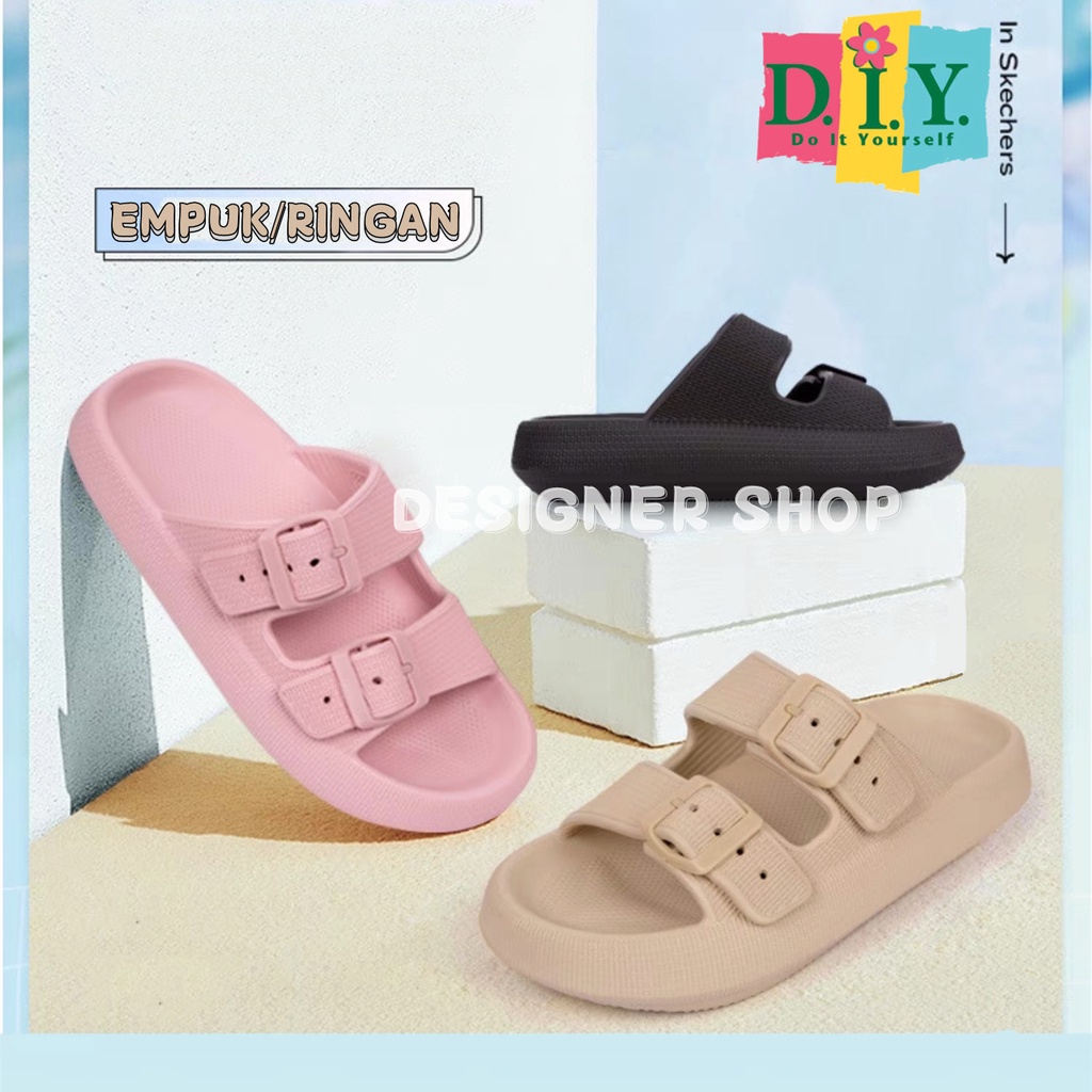 sandal jelly wanita  gesper ban dua