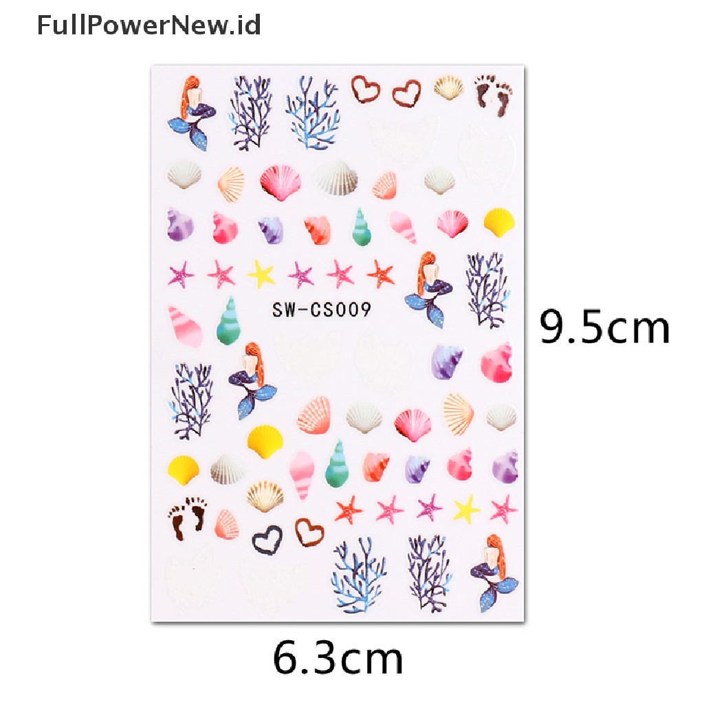 Power 3D Stiker Kuku Natal Xmas Snowflakes Perekat Decals Nail Art Dekorasi ID