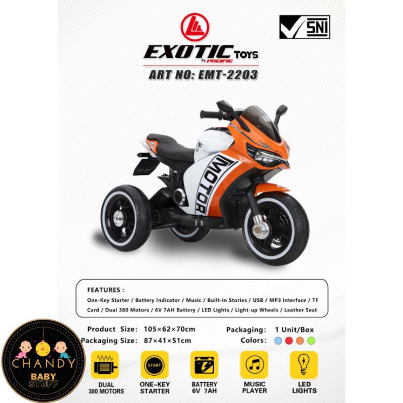 MOTOR MOTORAN AKI MAINAN ANAK EXOTIC EMT 2203