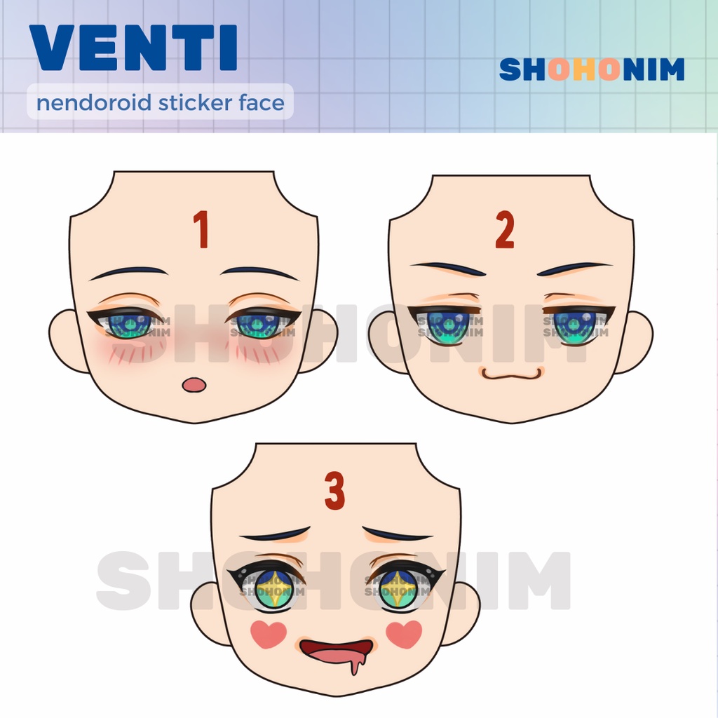 NENDOROID STICKER FACE - VENTI