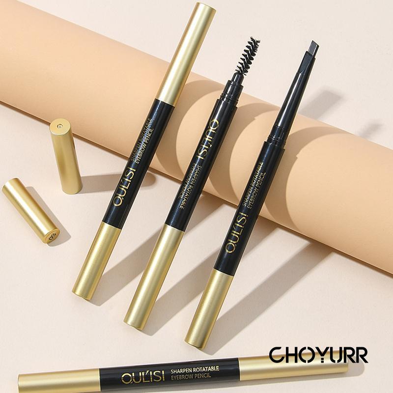 【COD】2 in1 Pensil Alis Tahan Lama Kosmetik Automatic Waterproof Eyebrow Pencil Tahan Lama &amp; Anti Air-CH