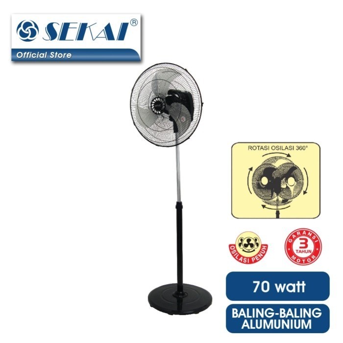 Standfan Orbit Kipas Angin Berdiri Besi Tornado Sekai SFN-1809 18inch