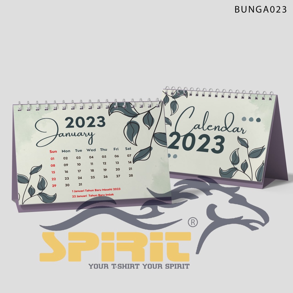 

kalender meja 2023 kalender motif bunga A5