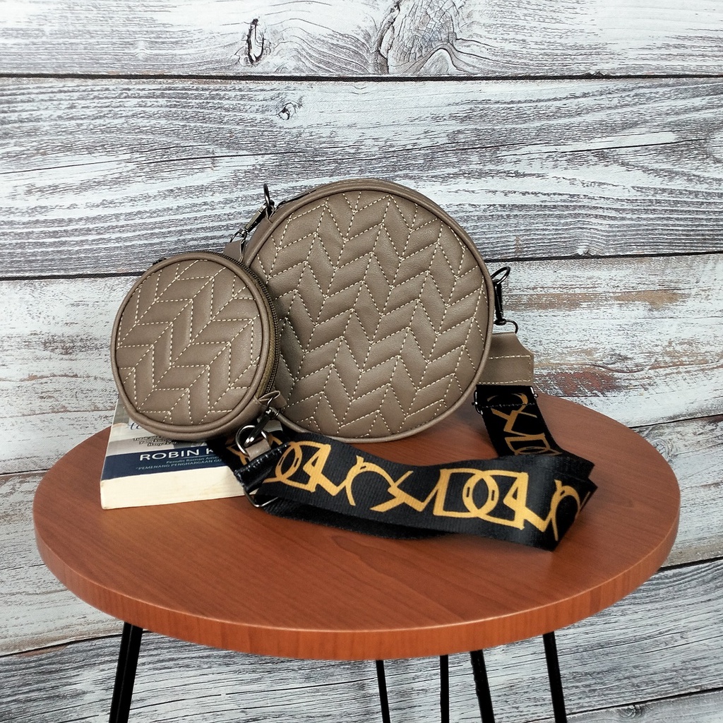 Tas Slingbag Wanita Nana Cricle Bag Premium Free Wallet