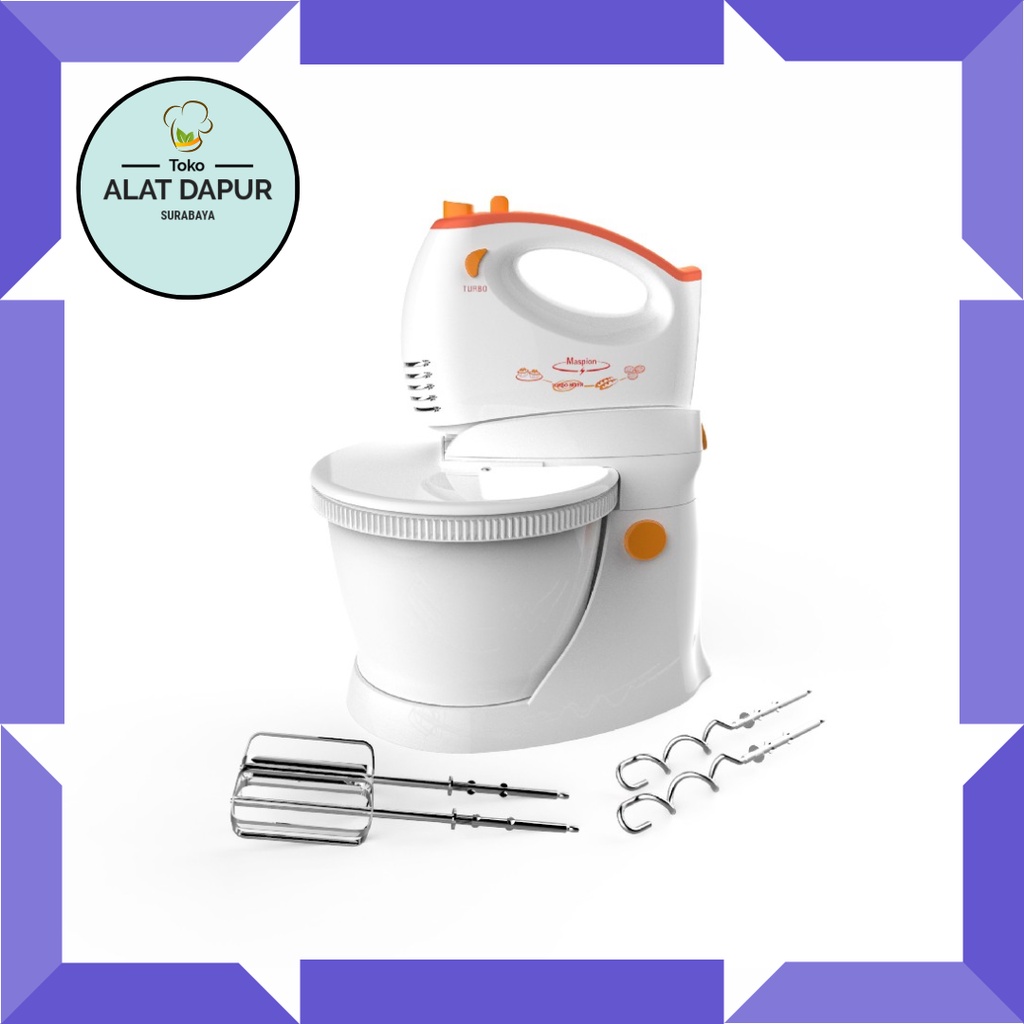 Maspion mixer com MT1194  hand stand mixer MT 1194 200 watt