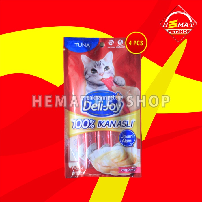 Snack Kucing Deli Joy Creamy Cat treat Cemilan 14 Gram