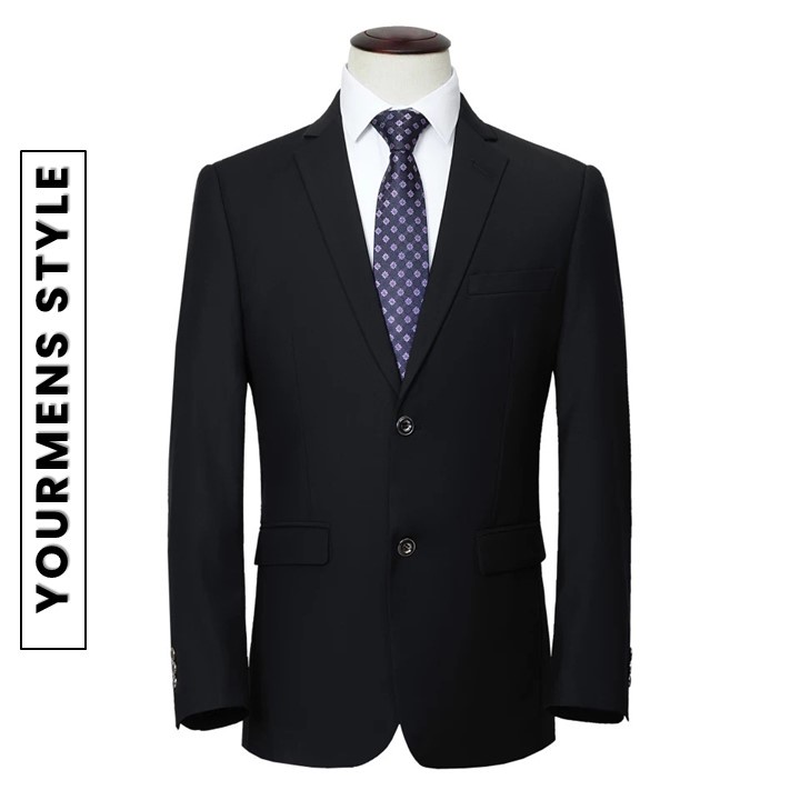 BLAZER PRIA FORMAL SUIT IN BLACK PREMIUM ORIGINAL NIKAYU BAHAN HIGH TWIST MODEL TERBARU