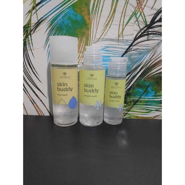 Emina Skin Buddy Face Toner 100 ml | Micellar Water 100ml &amp; 50 ml pembersih makeup