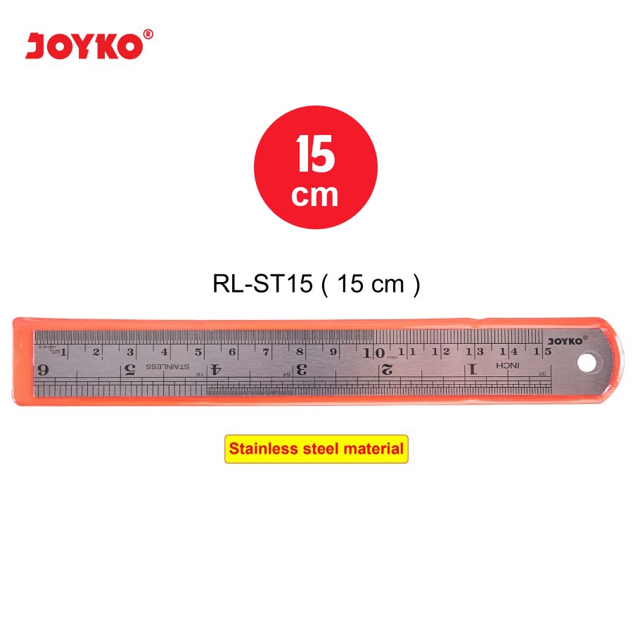 

Stainless Steel Ruler / Penggaris Besi Joyko RL-ST15 15 cm 15cm