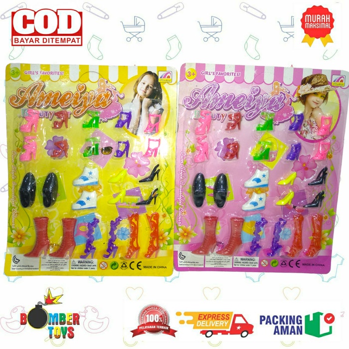 MAINAN ANAK SET SEPATU BARBI BERBIEE Barbi Boneka Pesta SNI AKSESORIS