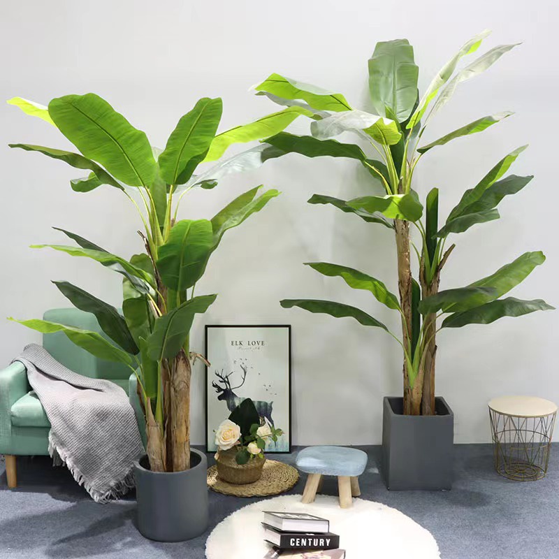 AND / COD / Pohon Pisang Hias 1.6M Dekorasi Rumah Kantor Tanaman Hias Plastik Banana Tree Artificial Flowers Cantik PBP130-03