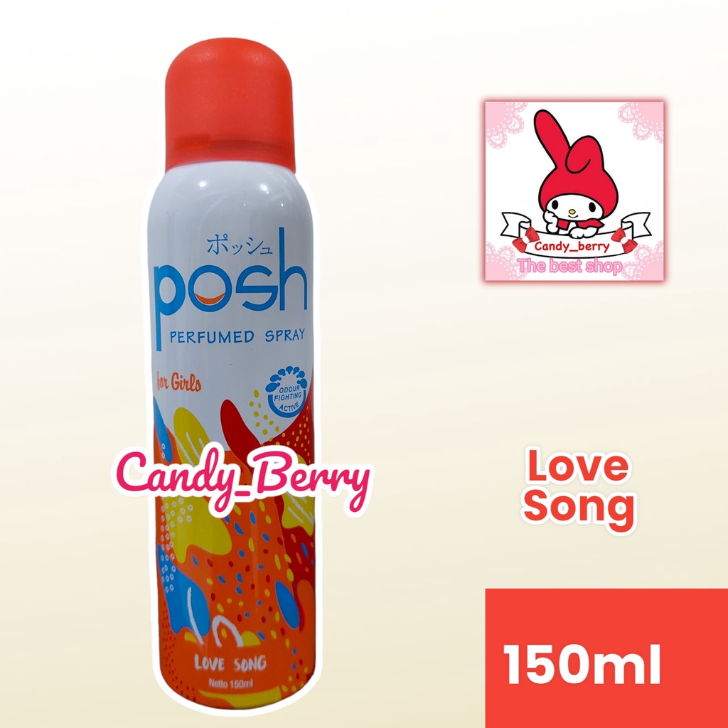 Posh Parfum Perfumed Body Spray Love Song 150ml CandyBerry