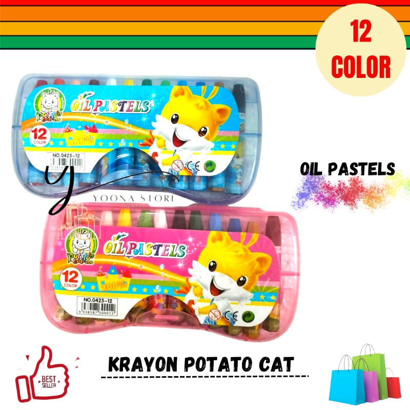 

Krayon Murah 12 Warna POTATO CAT -PCS