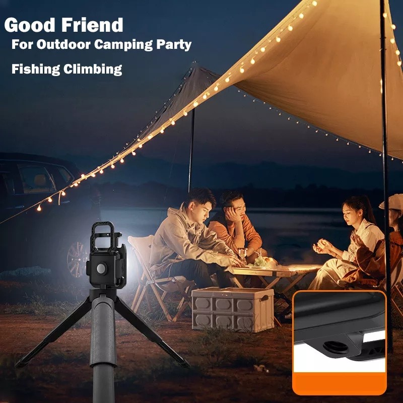 MH - Senter Mini COB LED Recharge Carabiner Keychain Led Magnetic COB
