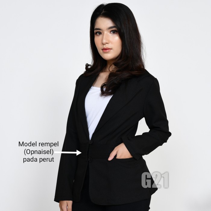 Outer Hitam Formil Kerja Kantor Wanita S L6Y5 qiyowo kantor estetik fashion viral casual kiyowo kond
