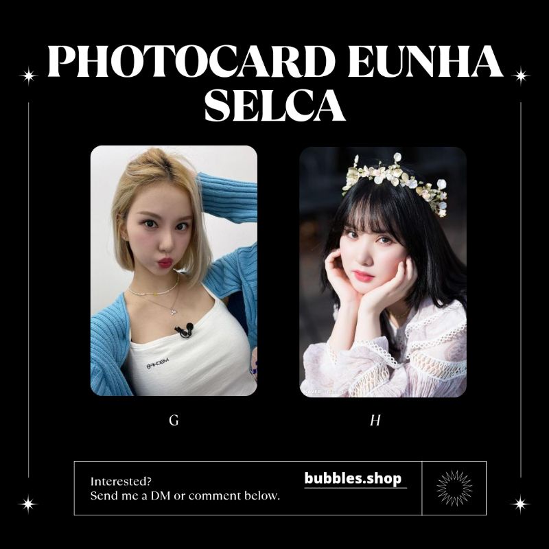 PHOTOCARD UNOFFICIAL EUNHA G-FRIEND SELCA