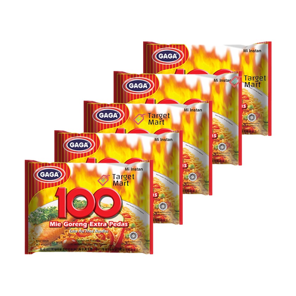 

5PCS Gaga 100 Mie Instan Goreng Extra Pedas