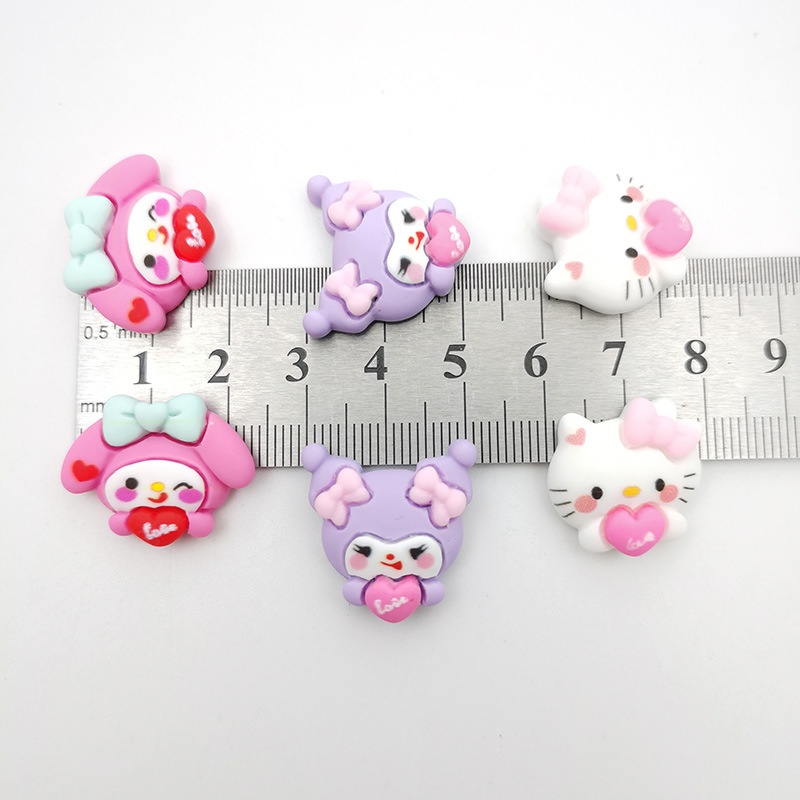 (5 PCS)RESIN SANRIO CLAY MOTIF CINNAMOROLL PITA UNYU / RESIN CLAY KUROMI / MELODY