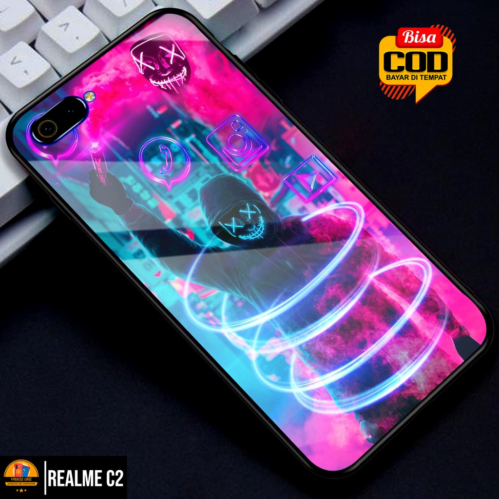 Case REALME C2 - Casing REALME C2 Terbaru 2022 MIRACLE CASE [ MASK ] Silikon REALME C2 -  Case Hp - 