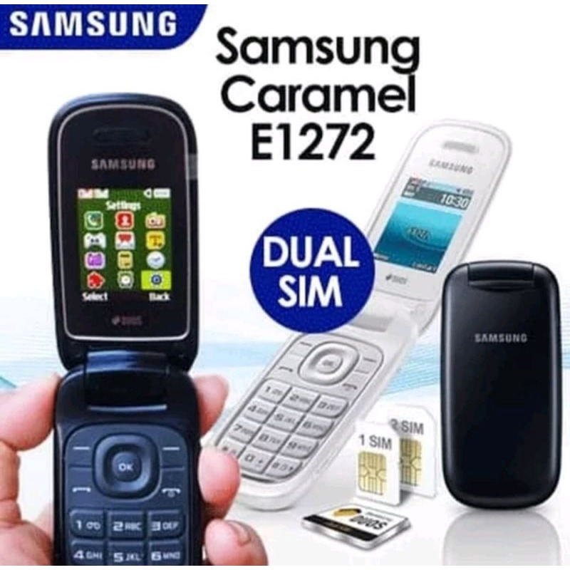 samsung lipat flip caramel GT - E1272 - Samsung hp murah - Samsung handphone baru dan segel Samsung jadul - Samsung hp mungil dual sim