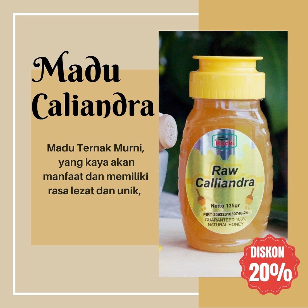 

Raw Calliandra Tp 135gram POM MD Madu Kaliandra Murni Mentah Rochi