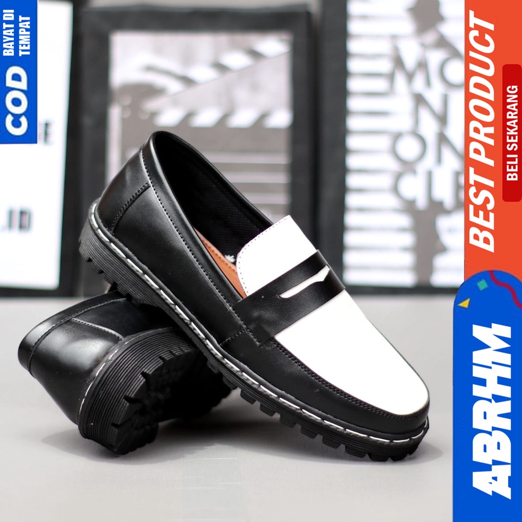 Sepatu Loafers Pria Docmart Formal Pantofel Casual Kerja Kantor Abrhm VINICIUS