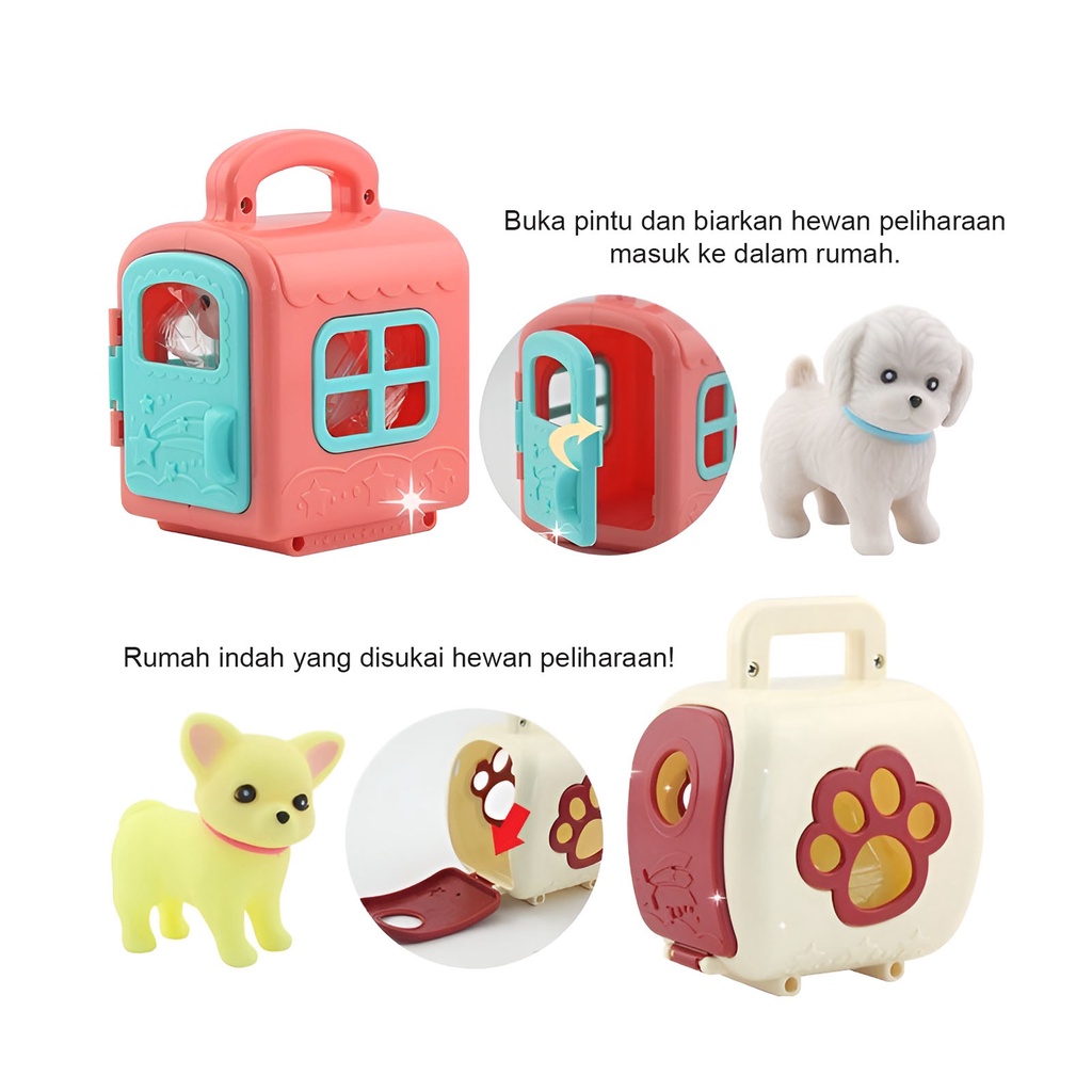 Cute Pet In The House | Miniatur Hewan Mainan Merawat Hewan | Mainan Anak Cewe 2-3-4-5-6 Tahun | Kado Ulang Tahun Anak Cewek