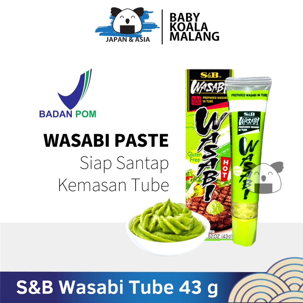 

S&B Wasabi Paste Tube Pasta Wasabi 43 g │ Horseradish Import for Sashimi Sushi.