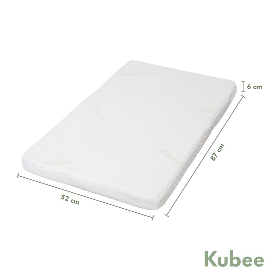 ALPHAJOY KUBEE MATTRESS 87X52X6CM 100% NATURAL LATEX WITH MILD COVER