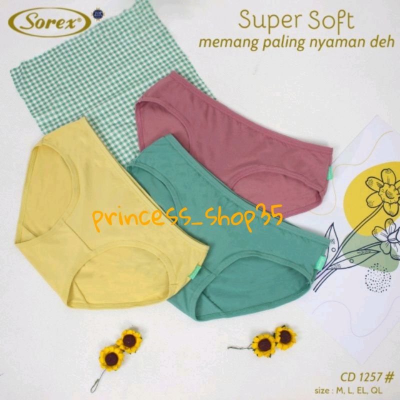 Celana Dalam Wanita Sorex Super Soft 1257 Cutting Mini Cd Wanita Sorex Super Soft 1257