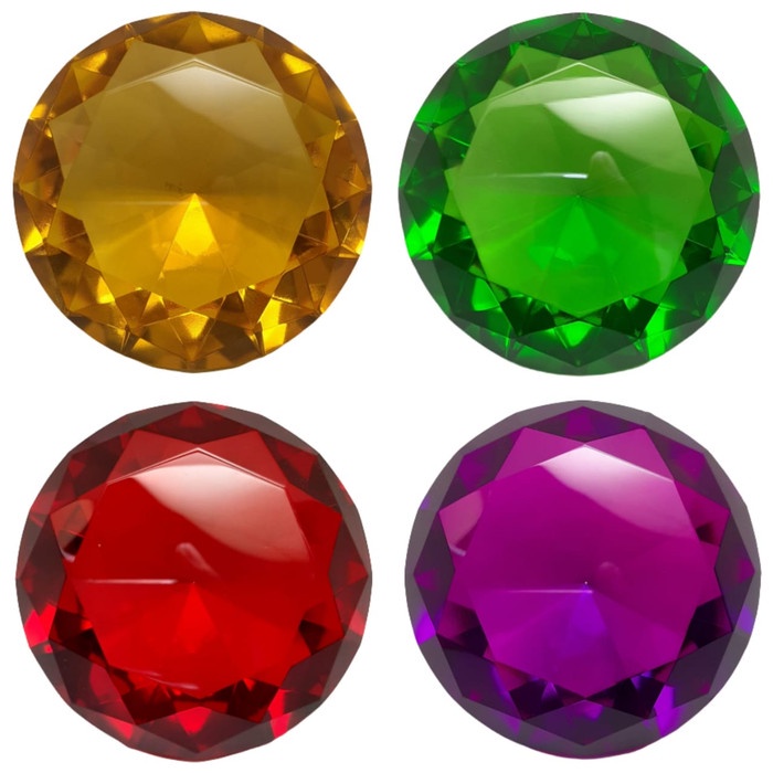 Pajangan Hiasan Batu American Diamond Ukuran Jumbo - Merah