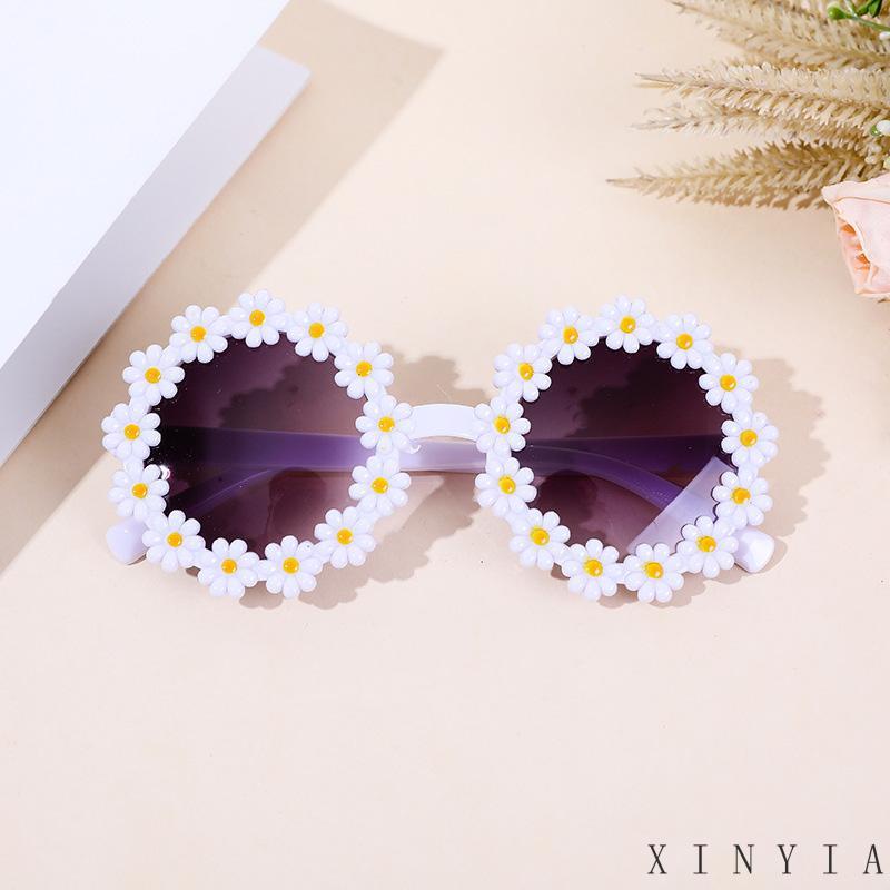 【Bayar di tempat】kacamata hitam wanita korea Kacamata Hitam Anak Perempuan Lovely Flower Sunglasses Touring Seaside Daisy Sunglasses