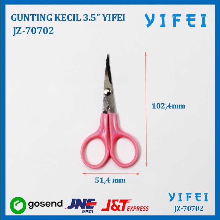 Gunting Bordir/Gunting Lengkung/Gunting Ujung Bengkok 3,5" YIFEI-70702