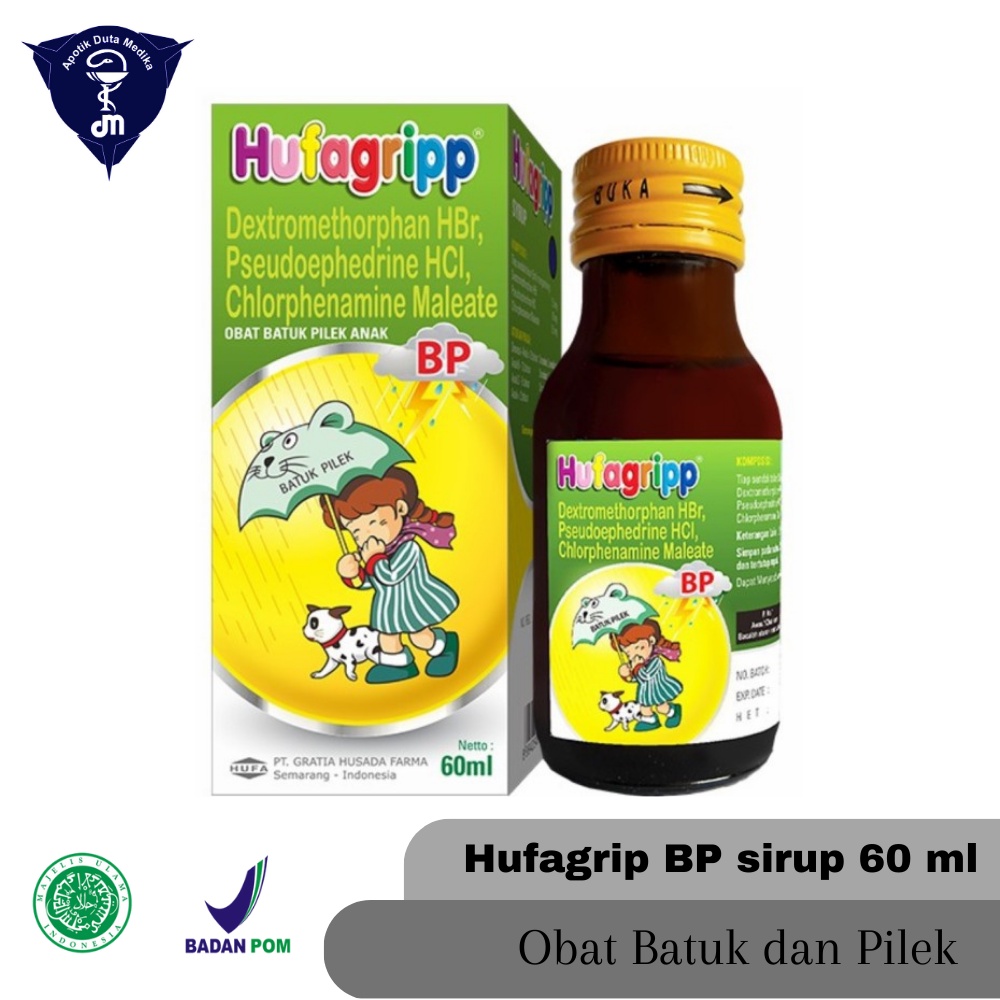 HUFAGRIP BP (BATUK & PILEK) SIRUP 60 ML - OBAT BATUK ANAK/OBAT PILEK ANAK/BATUK PILEK ANAK