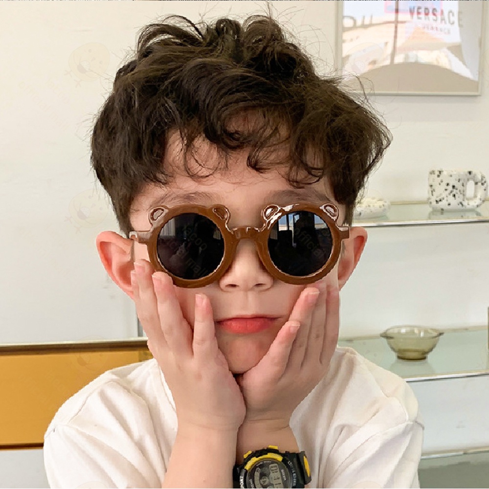 Lacoo Kacamata anak new trend Kacamata hitam anak telinga beruang Fashion anak import Sunglasses anak