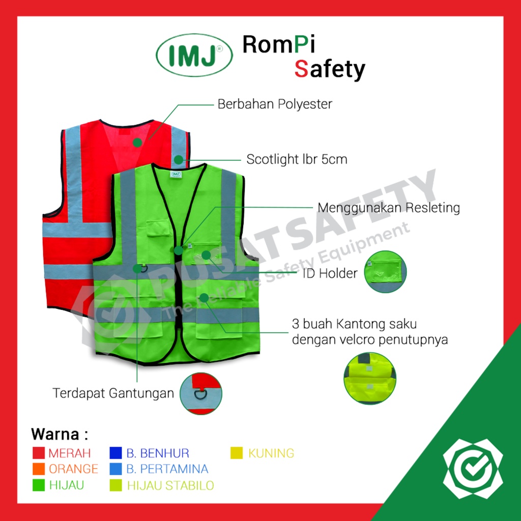 Rompi Safety Proyek ID Holder Polyester IMJ