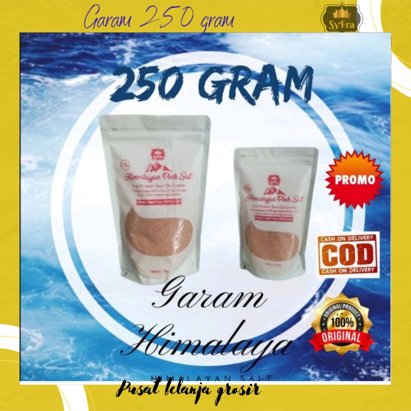 

Garam Himalaya/Himsalt 250 gram bumbu penyedap rasa murah original asli Himalayan pink salt natural