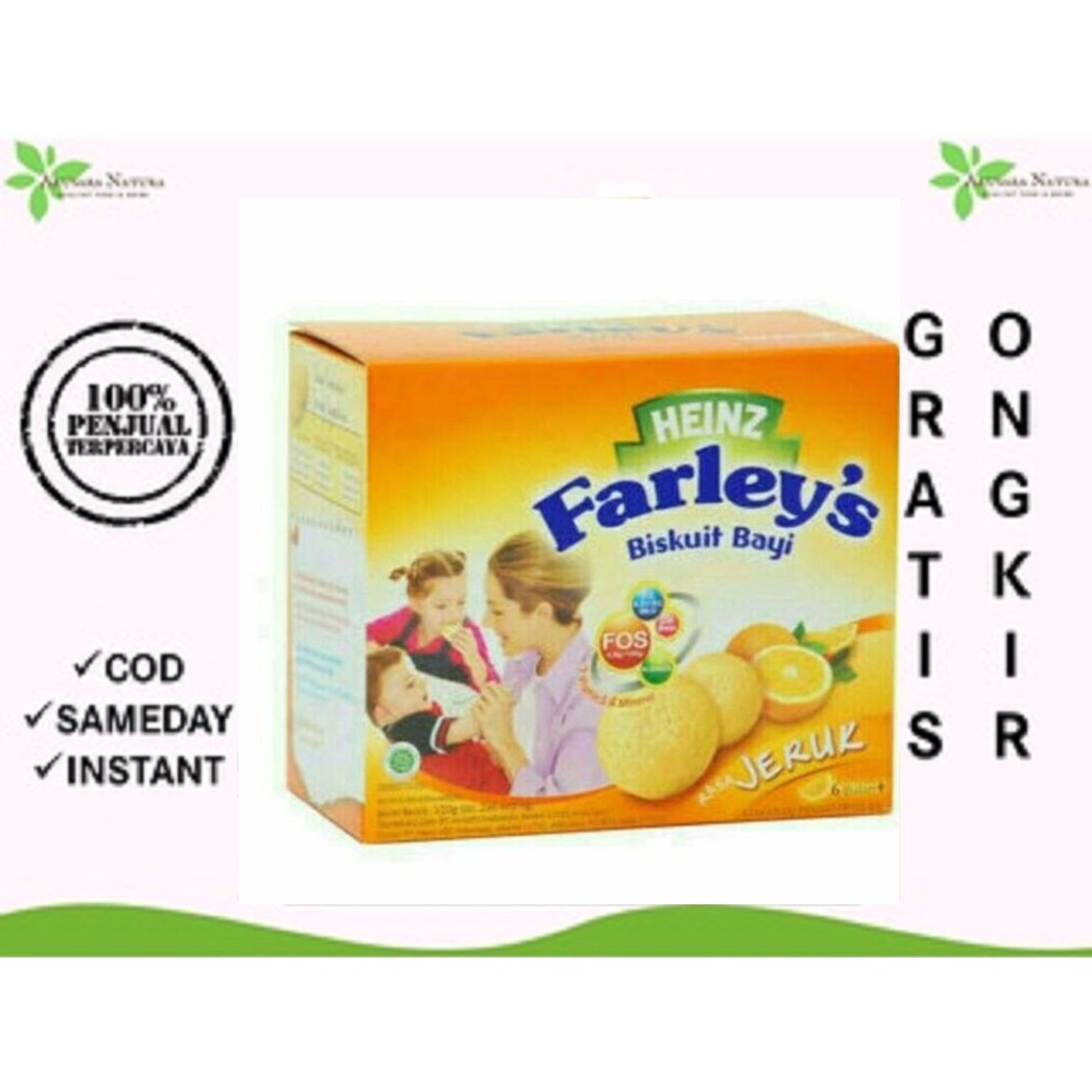 Heinz Farley's Biskuit Bayi Original, Banana (pisang) &amp; Orange (jeruk) 120G