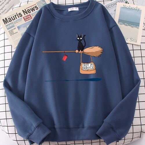 Sweatshirt Basic NOT IN SERVICE CUTE II Sweater Crewneck Print DTF II Size M - XL Anak &amp; Dewasa ( Pria &amp; Wanita )