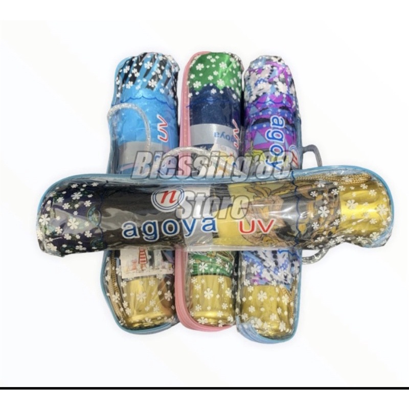 Payung Lipat 3 Nagoya / Payung Lipat Saten / Payung Lipat 3 Nagoya NL-023 / Payung Lipat 3 + Tas