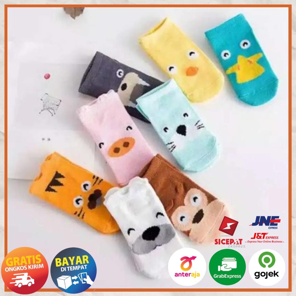 Kaos Kaki Hidden Socks Anak Korea Kepala Binatang Lucu