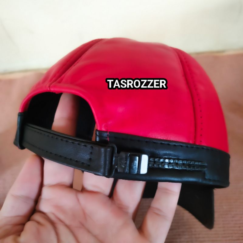 Topi kulit asli pria model new