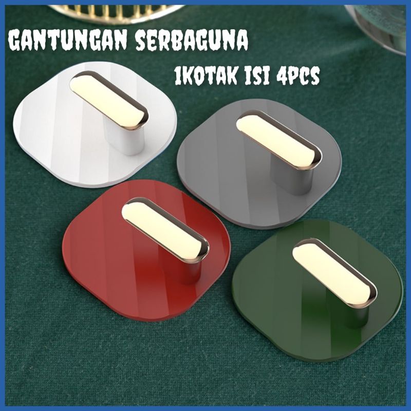 GANTUNGAN SERBAGUNA GANTUNGAN SET GANTUNGAN TEMPEL GANTUNGAN LEM GANTUNGAN DAPUR GANTUNGAN MULTIFUNCTION GANTUNGAN SET ISI 4PCS